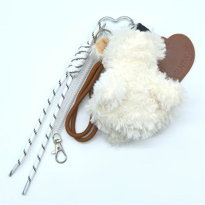 Cute West Highland Puppy Plush Doll Keychain Pendant Couple Bag Pendant Scratcher Doll Doll Wholesale