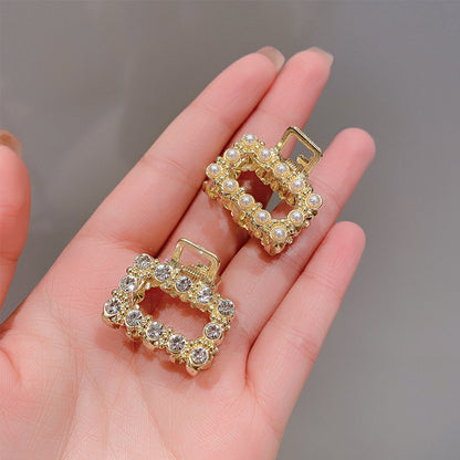 High-end flash diamond metal hair clip, small grab clip for women, bangs clip, side forehead hair clip, Korean headpiece clip, secure hair