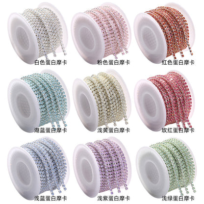 Colorful SS12 claw chain protein mocha series diamond chain dense phone case, luggage, clothing accessories, DIY accessories