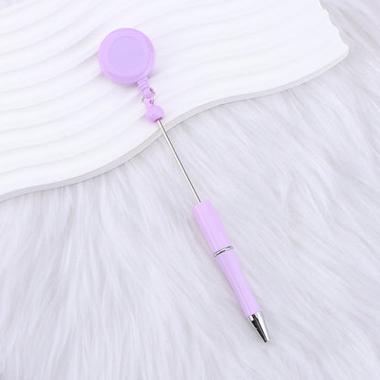 DIY easy to pull buckle ballpoint pen color plastic retractable doctor nurse badge card easy pull cable buckle
