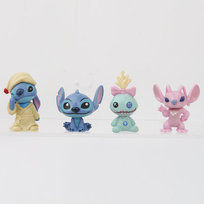 Interstellar Baby Stitch Figure Blind Box 12-piece Set Cartoon Anime Doll Car Ornament Cake Decoration Gift