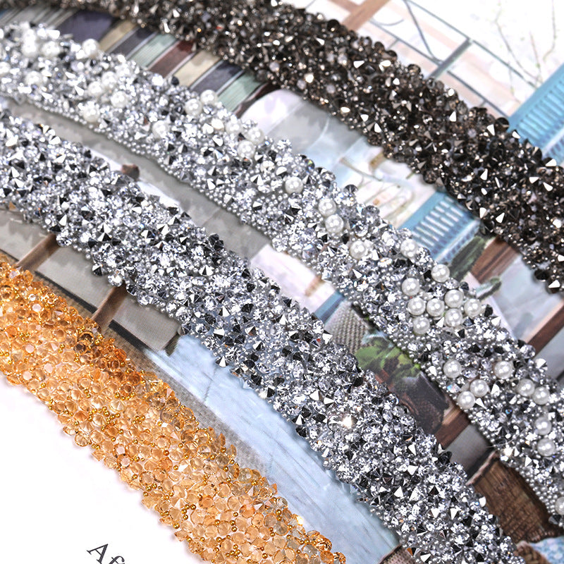Resin drill belt tear off adhesive rhinestone strip clothing shoe bag drill hair dryer crystal drill handmade resin DIY accessories