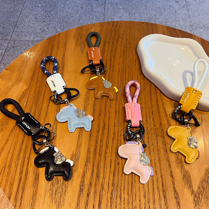 Creative PU leather immediately money keychain pendant cute couple car keychain bag small pendant wholesale