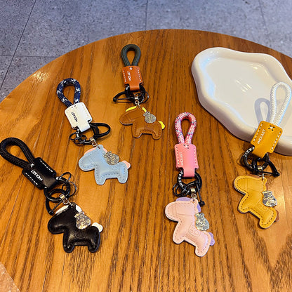 Creative PU leather immediately money keychain pendant cute couple car keychain bag small pendant wholesale