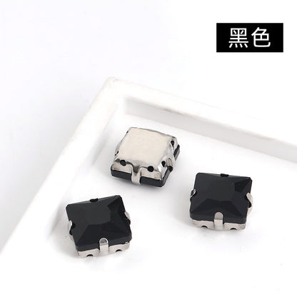 Square claw drill perforated hand sewing rhinestone wedding dress accessories handmade material accessories square claw drill