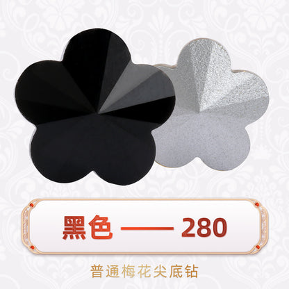Factory wholesale plum blossom rhinestones, irregular pointed bottom glass rhinestones, phone diamond sticking materials, DIY jewelry accessories