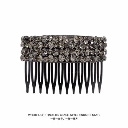 Korean Dongdaemun High-End Rhinestone Hair Comb Inverted Comb for Women, Sophisticated Elegance New Loose Hair Styling Tool Hair Clip
