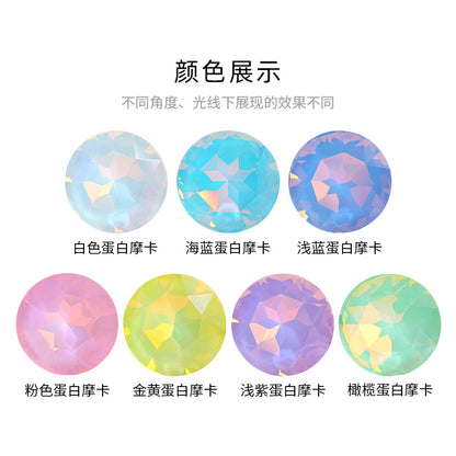 Xichuan crystal glass diamond 27mm gemstone flower pointed bottom special-shaped diamond DIY hair ornament diamond ornament super flash protein fantasy match