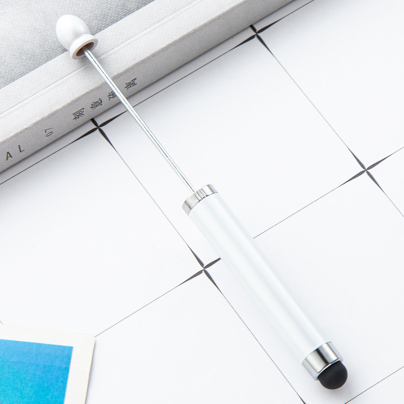 DIY touch screen ballpoint pen plastic beaded ballpoint pen wholesale multicolor cap ballpoint pen