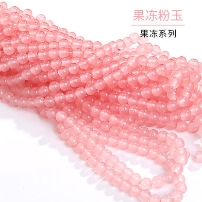 Xichuan autumn colorful ice flower jelly round beads DIY bracelet, necklace, jewelry, accessories, handmade perforated beads