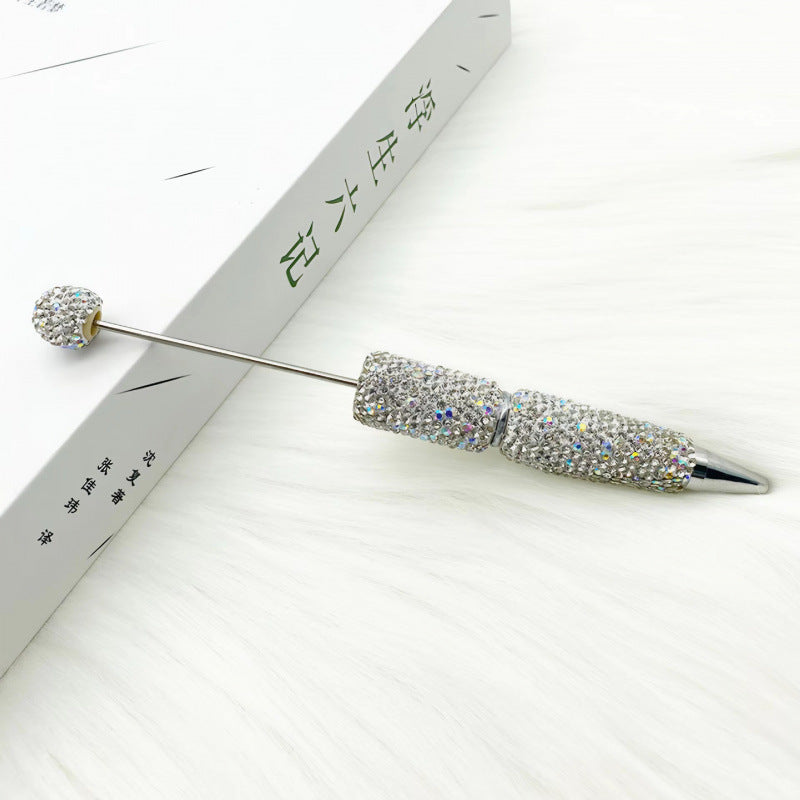 AB full diamond ballpoint pen diy cross-border creative beaded ballpoint pen cap with diamond heavy industry gift pen spot wholesale