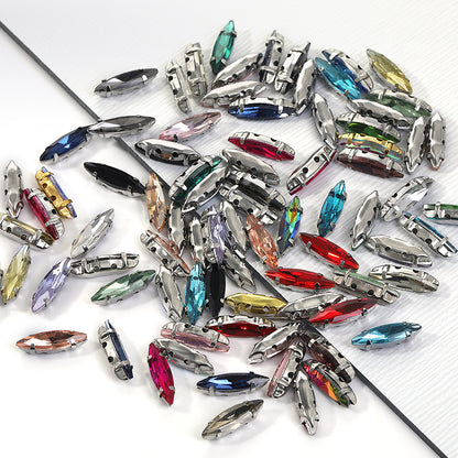 Slender claw drill, manual drilling, hand-stitched glass drill, anti-hook claw drill, hat accessories, clothing accessories, fine brassicle claw drill