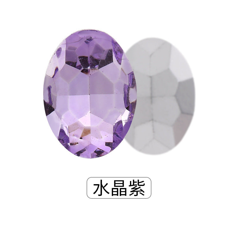 Oval Pointed Bottom Diamond Rhinestones - Crystal Glass Hair Accessories Wedding Dress Decoration