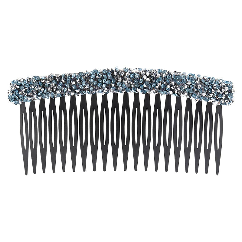 Premium glitter rhinestone hair comb, loose hair management tool, 2026 new toothbrush, bangs inverted comb, elegant hair clip, hair accessory