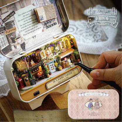Wisdom House Box Theater DIY Hand-assembled Mini Villa Model Wood DIY Cabin Creative Gifts