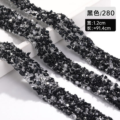 Eco-friendly crushed stone drill belt double-sided adhesive handmade shoe bag crystal drill sticker DIY clothing accessories lace mobile phone case
