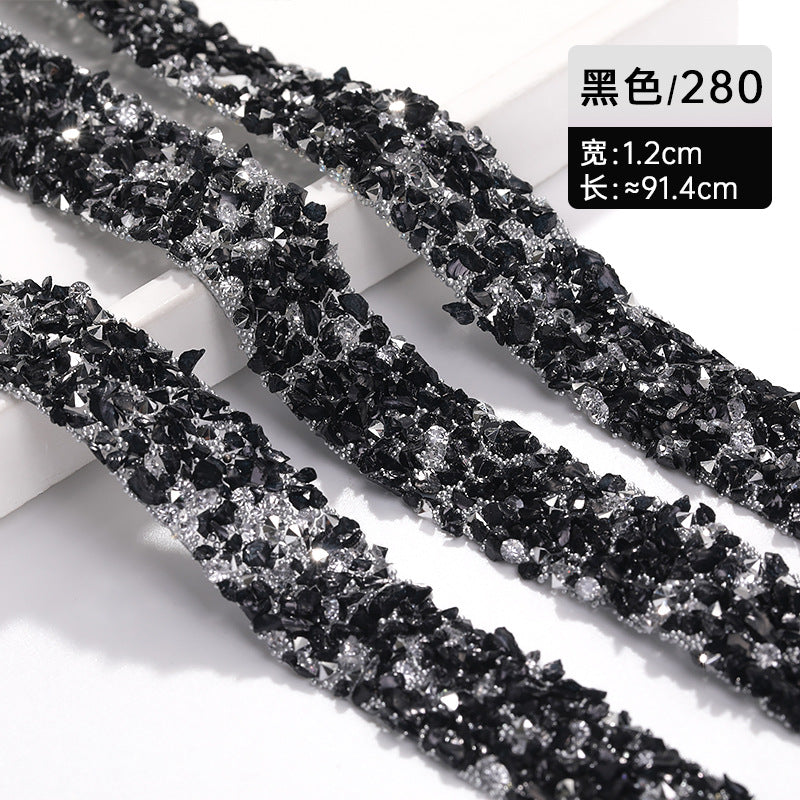 Resin Diamond Rhinestone Strips - Tear-Off Ready-to-Paste Sequins Hot Diamond Shoes Clothing Accessories and DIY crafty