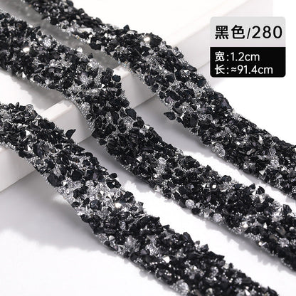 Resin Diamond Rhinestone Strips - Tear-Off Ready-to-Paste Sequins Hot Diamond Shoes Clothing Accessories and DIY crafty