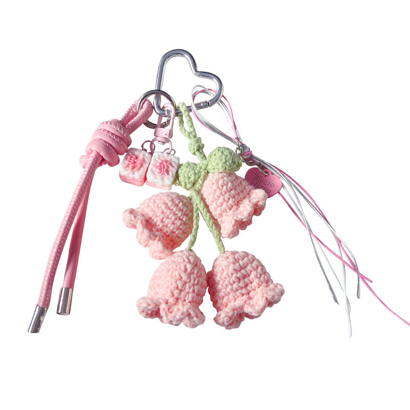 Handmade DIY wool thread knitting wind chimes bracelet keychain miu tie bag pendant couple car school bag small pendant