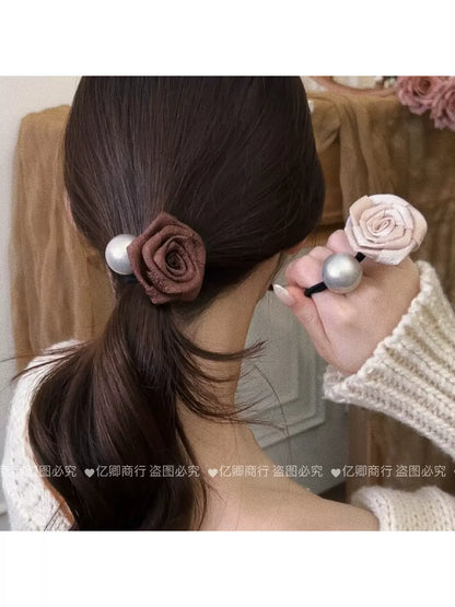 High-end dry rose hair tie, hair tie for women, 2026 new high-elasticity rubber band hair tie