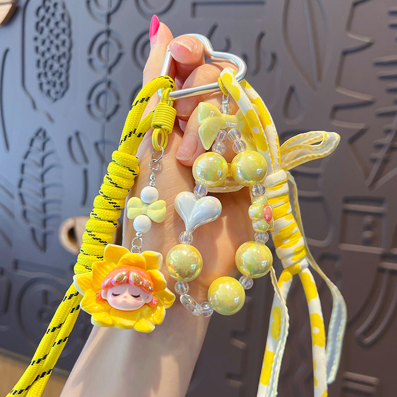 Creative DIY Cute Grain Fruit Bracelet Keychain Pendant Female Cute Couple Car Keychain Bag Trinkets