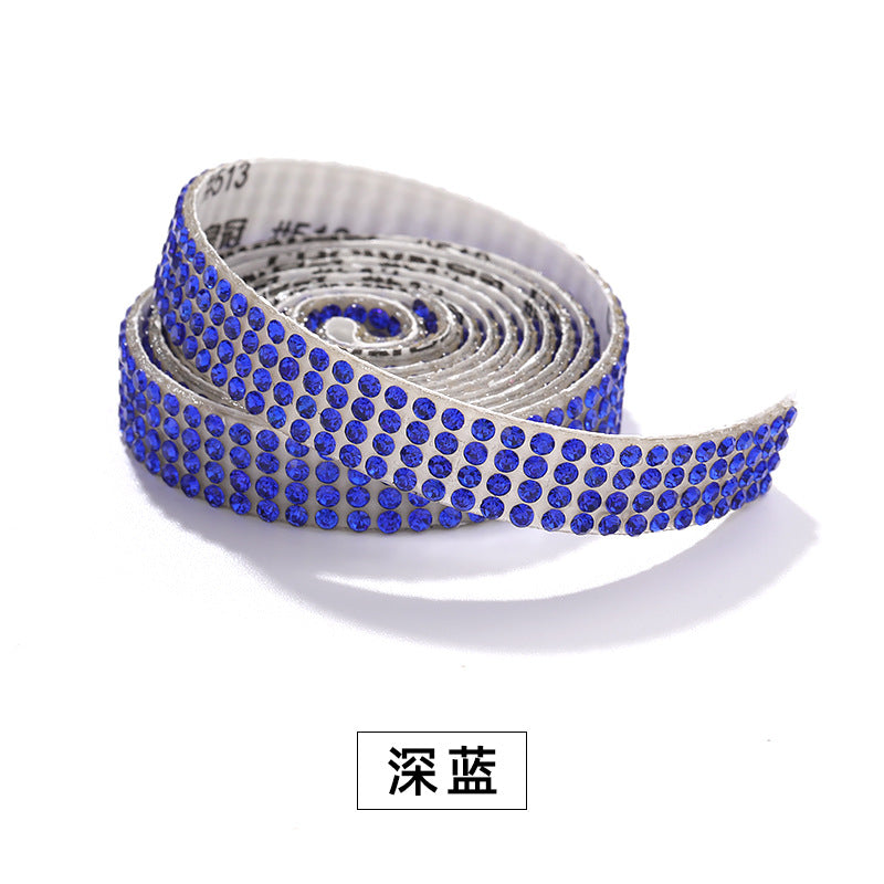 4-row diamond tape, exquisite self-adhesive diamond strips, DIY jewelry accessories, crystal water rhinestone stickers, diamond adhesive decoration, self-adhesive