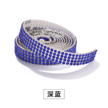 4-row diamond tape, exquisite self-adhesive diamond strips, DIY jewelry accessories, crystal water rhinestone stickers, diamond adhesive decoration, self-adhesive