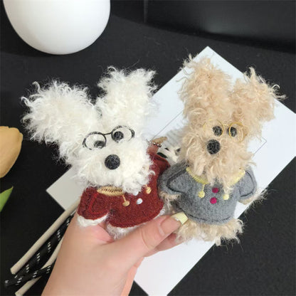 Original Sven dog plush pendant doll curly scribbled dog trendy toy doll student cultural and creative bag ornament
