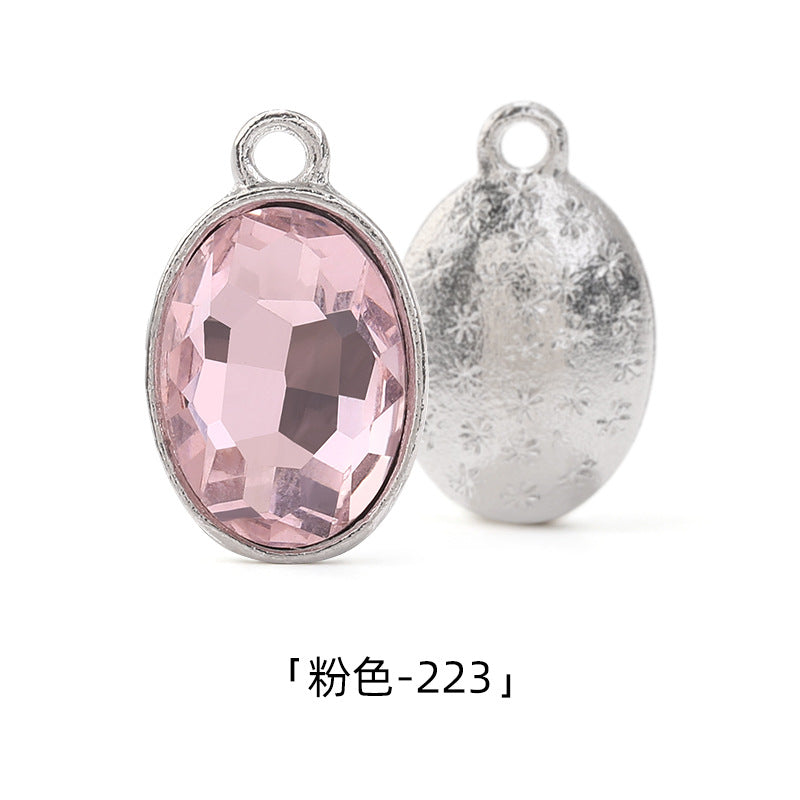 Cross-border wholesale oval pendants, zinc alloy pendants, earrings, bracelets, jewelry accessories, high-appearance oval single pendants