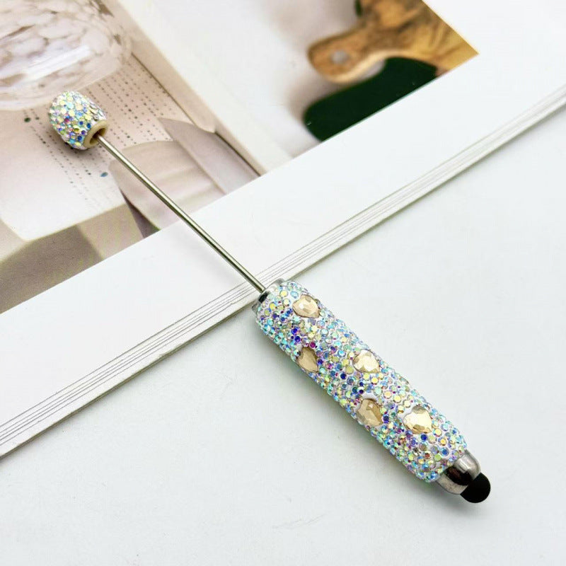 Colorful full diamond touch screen ballpoint pen creative DIY beaded multi-color love rhinestone ballpoint pen advertising gift pen