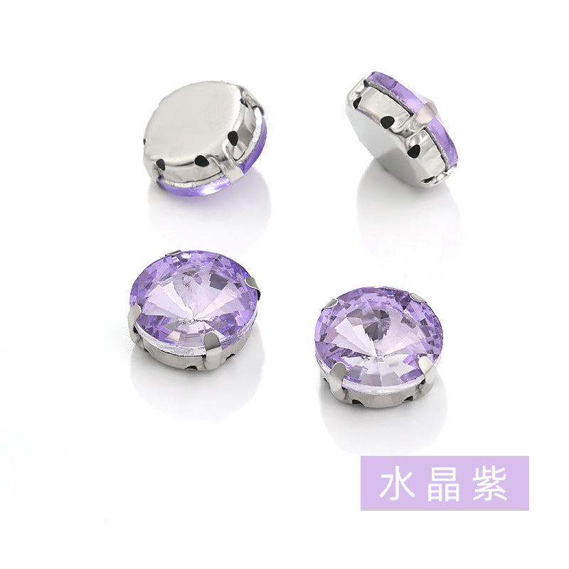 Rivoli Crystal Square Claw Rhinestones - Hand-Sewn Shoe Luggage Clothing Accessories
