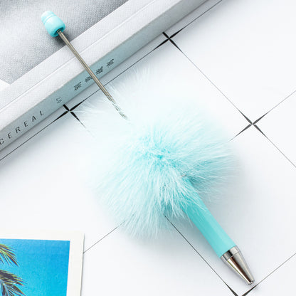 DIY Plastic Ballpoint Pen - Creative Handmade Plush Cartoon Hairball Pen Wholesale