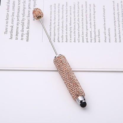 Source wholesale DIY touch screen full diamond ballpoint pen AB dazzling faience clay diamond ballpoint pen cross-border hot selling handmade gifts