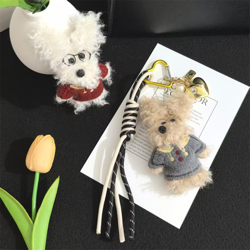 Original Sven dog plush pendant doll curly scribbled dog trendy toy doll student cultural and creative bag ornament