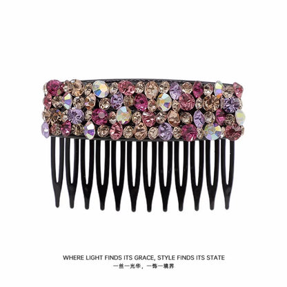 Korean Dongdaemun High-End Rhinestone Hair Comb Inverted Comb for Women, Sophisticated Elegance New Loose Hair Styling Tool Hair Clip
