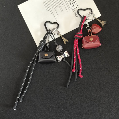 Bag Hanging Mobile Phone Lanyard Fashion Pendant Braided Bow Keychain