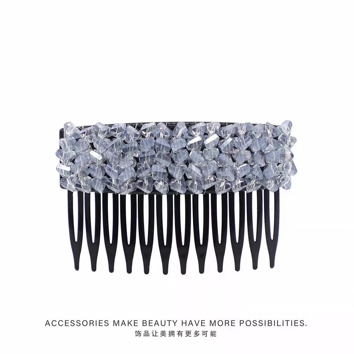 Elegant light luxury rhinestone hair comb, high-end inverted comb hair accessory, new style of bangs and loose hair organizer, side hair clip