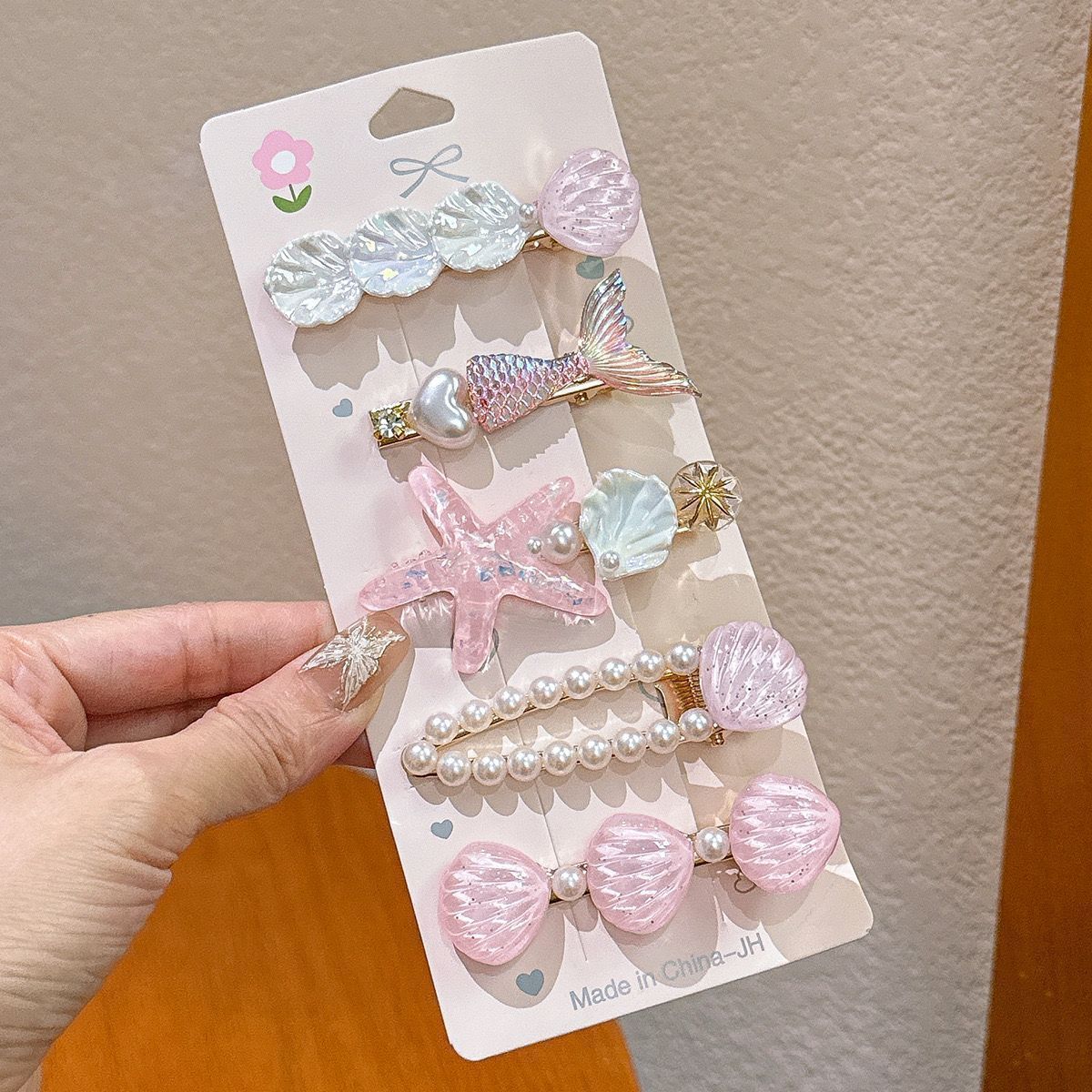 Flower hairpin female hottie photo headgear retro super fairy atmosphere blue beautiful new Chinese side clip hair accessories