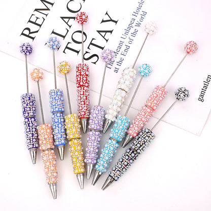 DIY  heavy industry full of diamonds full of pearl ballpoint pen creative gradient beaded ballpoint pen gift pen spot wholesale