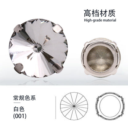 Factory direct sales satellite hollow claw drill glass special-shaped copper claw thickened hand-sewn garment accessories DIY accessories
