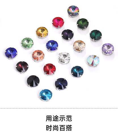 Rivoli Crystal Square Claw Rhinestones - Hand-Sewn Shoe Luggage Clothing Accessories