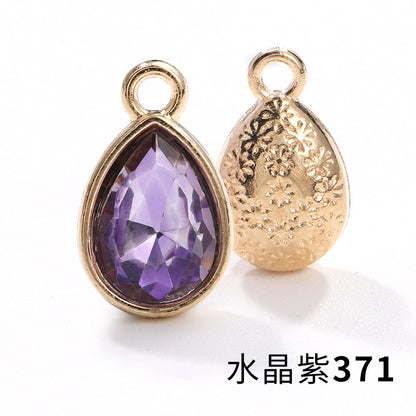 Cross-border hot-selling waterdrop pendants, gold-plated base diamond-inlaid headbands, clothing accessories, earrings, necklaces, accessories, versatile single pendants
