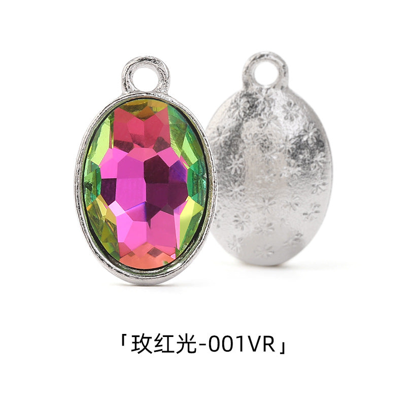 Cross-border wholesale oval pendants, zinc alloy pendants, earrings, bracelets, jewelry accessories, high-appearance oval single pendants