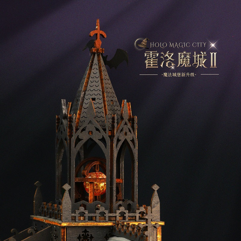 Jiate DIY Cottage Holo Demon City Upgraded Version 2nd Generation Wooden Hand-assembled Miniature Landscape Model Ornaments