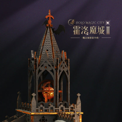 Jiate DIY Cottage Holo Demon City Upgraded Version 2nd Generation Wooden Hand-assembled Miniature Landscape Model Ornaments