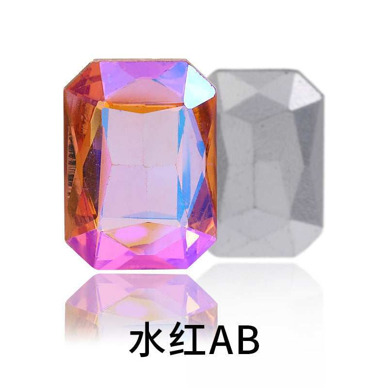 Octagon Pointed Bottom Diamond Rhinestones - Crystal Necklace Earring Tiara Hat Costume Accessories