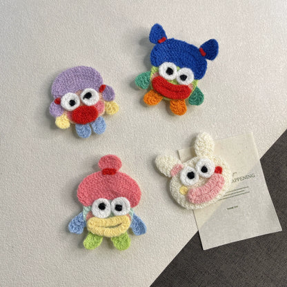 Bikini Castle cute cartoon bangs sticker, magic hair sticker, quirky big eyes, sausage mouth, knitted student girl messy hair sticker