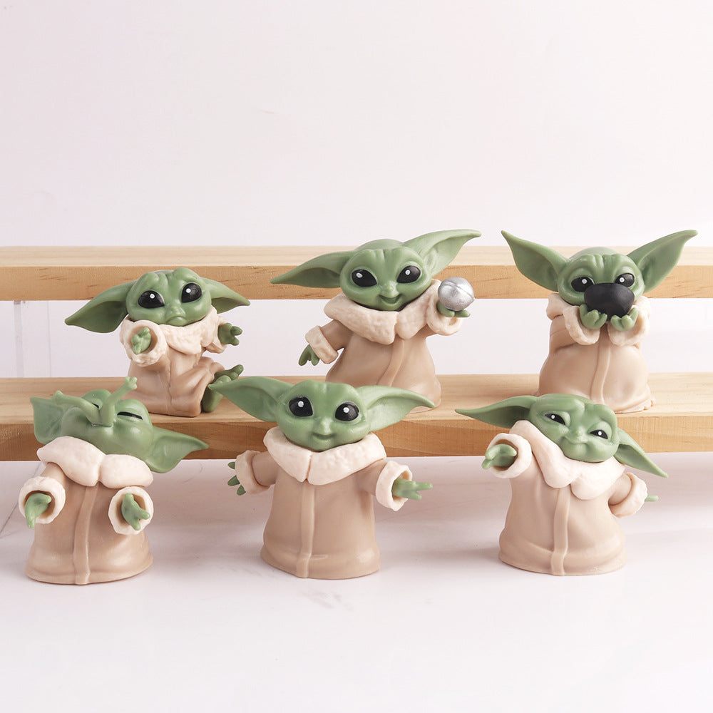 6 Baby Yoda Star Wars Mandalorian Blind Box Toy Baby Yoda Doll Toy Model Ornaments