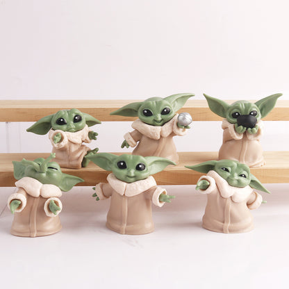 6 Baby Yoda Star Wars Mandalorian Blind Box Toy Baby Yoda Doll Toy Model Ornaments