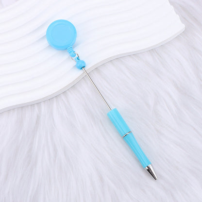 DIY easy to pull buckle ballpoint pen color plastic retractable doctor nurse badge card easy pull cable buckle